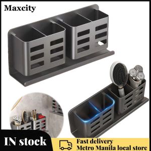 Elegant Silver Aluminum Toothbrush Holder Wall Mount with Anti-Mold Coating for Bathroom Storage