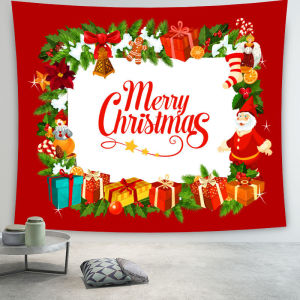 Christmas Kain Hiasan Latar Aktiviti Perayaan Ruang Tamu Susun Atur Pakaian Aksesori Hari Krismas Kain ins Kain Gantung Dinding