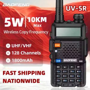 Baofeng Radio BF UV5R Two Way Radio Walkie Talkie Long Range 10KM Dual Band 128 Channels UHF/VHF High-Power 5W 1800mAh IP54 Waterproof Walkie-Talkies