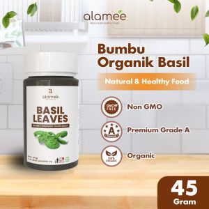 ALAMEE Daun Basil Kering Bumbu Masak Kering Dapur Dried Leaf Murni Asli Masakan Instan Organik 45g