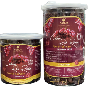 Nho Chile Đỏ Dẻo Không Đường 250gram 500gram đóng gói tại Việt Nam TH FONUT