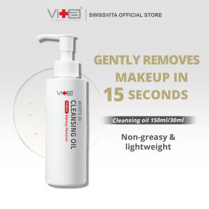 Swissvita Micrite 3D Cleansing Oil | 15s Makeup Remover Olive & Moringa Oil Non-Greasy