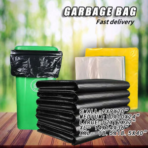 KOZI (S M L XL)100 pcs Trash Bag BLACK Disposable Thick plastic garbage Bag/trash bag High Quality COD