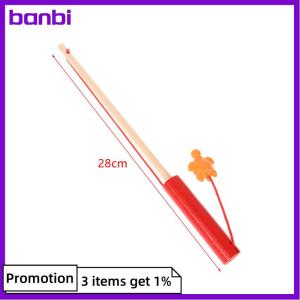 banbi Baby Magnetic Fishing Toy Childrens Fishing Rod Extended Wooden Fishing Rod Built-in Strong Magnetic Hook Fishing