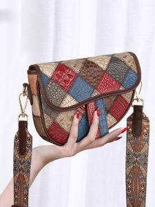 Womens Bag Genuine Leather Saddle Bag Shoulder Bag Crossbody Bag