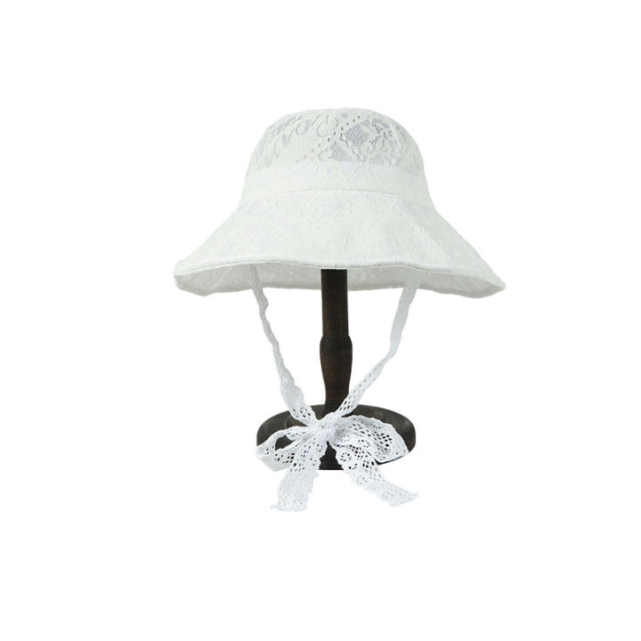 Japanese Style Floral Lace Bucket Hat For Women Elegant And