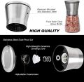 Sunmei Salt and Pepper Grinder Set,Pepper Mill Set with Stand,Kitchen Adjustable Coarseness and Salt Grinder Refillable by Professional Chef, with a Stand (Small). 