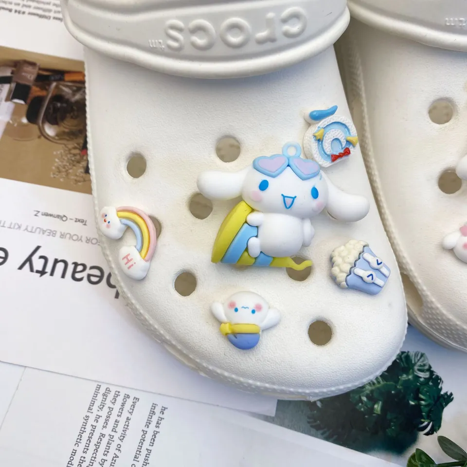 10Pcs/Set Sanrio Cartoon 3D Cute Cinnamoroll Shoes Charms