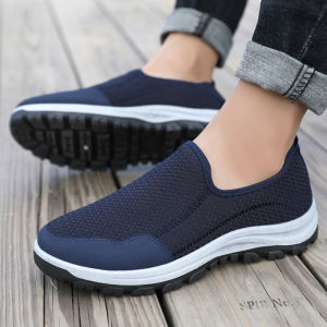 Fashion Mens slip on shoes casual flat shoes breathable rubber shoes running shoes for men walking shoes