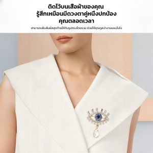 เข็มกลัดรูปตาปีศาจโลหะผสมคริสตัลวินเทจ เข็มกลัดเสื้อผ้าแบบป้องกันการเปิดรับแสง ป้ายติดถาวร อุปกรณ์อเนกประสงค์恶魔之眼闪钻胸针