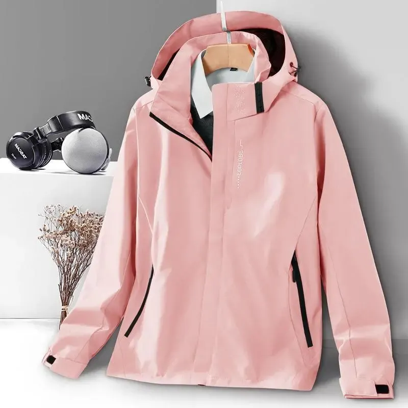 Women's Waterproof Softshell Lightweight Outdoor Windbreaker Parka