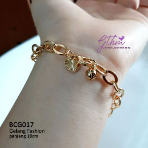 gthm Xuping Jewelry Gelang tangan Emas Rante Perak wanita Fashion Perhiasan Lapis Emas putih Gold Silver Titanium mewah simple termurah terbagus pengganti emas manjaa syantik kekinian zaman now cetar badai kado hadiah terkasih bcg017