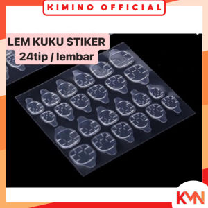 KMN GROSIR 24 TIP Lem Gel Kuku Palsu Lem Stiker Untuk Kuku Palsu Double Tape Lem Jelly