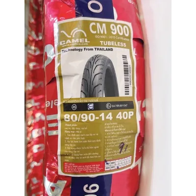 Vỏ lốp xe Camel gai dulop 60/90/14 -> 90/80/14 không sử dụng ruột