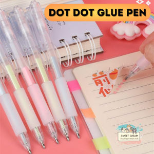 1 PCS Cute Pen-shaped dot quick-dry glue childrens handmade student pen pencil glue tape ( Random) 速干点点胶笔