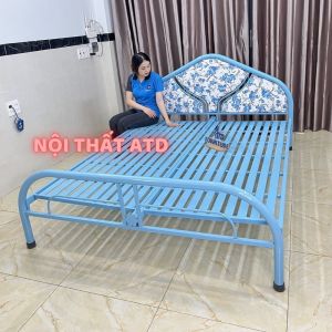 Giường sắt 80cm 1m m2 1m4 1m6 1m8 dài 2m giá rẻ phù hợp cho không gian gia đình và phòng trọ