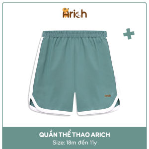 Quần short thể thao vải cá sấu poly cool Arich cho bé từ 9 tháng đến 6 tuổi