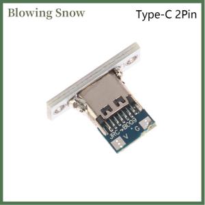 Blowing USB Jack Type-C 2Pin 2P 4P Waterproof Strip Line Of Solder Joint Female Connector Jack Charging Port USB Type C Socket Connector