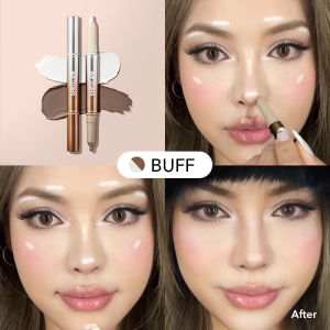 SHEGLAM Fine Line 2-In-1 Nose Contour Highlighter Pen Stick Non-Greasy Long Lasting Natural Multi-Use Sculpt Smooths Fine Lines Highlighters Contour Pencil Makeup Cosmetics