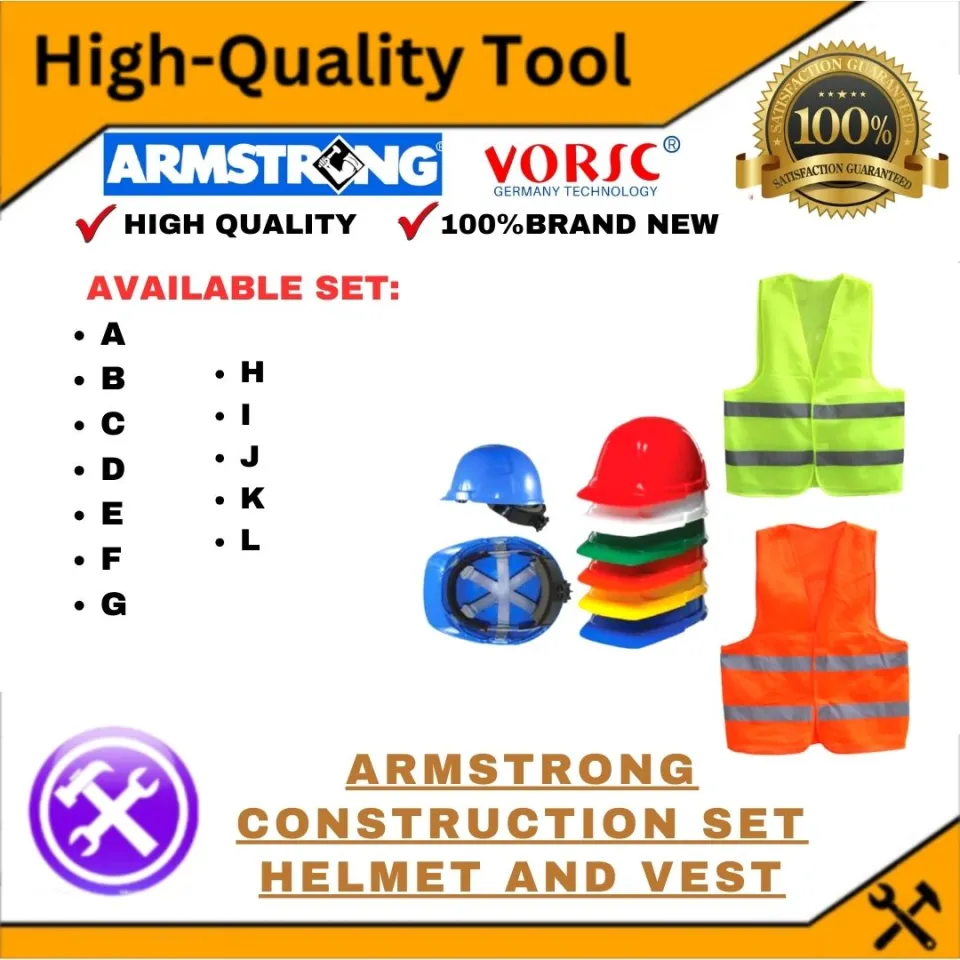 CONSTURCTION HELMET AND VEST (SET) Industrial Safety Helmets Set
