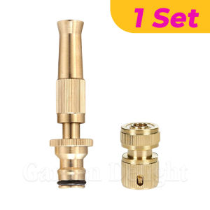 2Pcs/set Brass Hose Nozzle High Pressure Water Gun with Quick Connector for Garden Watering and Car wash