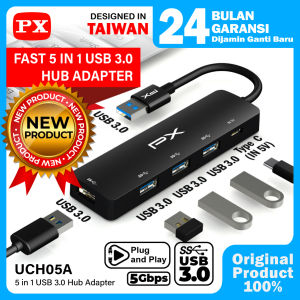 USB Hub Converter USB 3.0 Connector Adaptor Laptop 5 in 1 PX UCH05A
