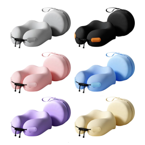 Travel Pillow Pure Memory Foam Travel Neck PillowAirplanes Neck Pillow for Traveling Car Home Office Washable Cover