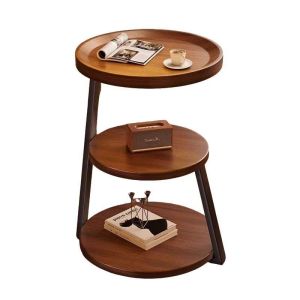New Chinese-style three-story small table for home balcony living room sofa small coffee table