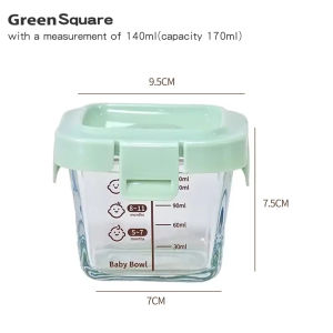 [Buy 1 Free 1]2in1 Portable Baby Glass Food Box Storage Freezer And Heat-resistant Storage Sealed Box