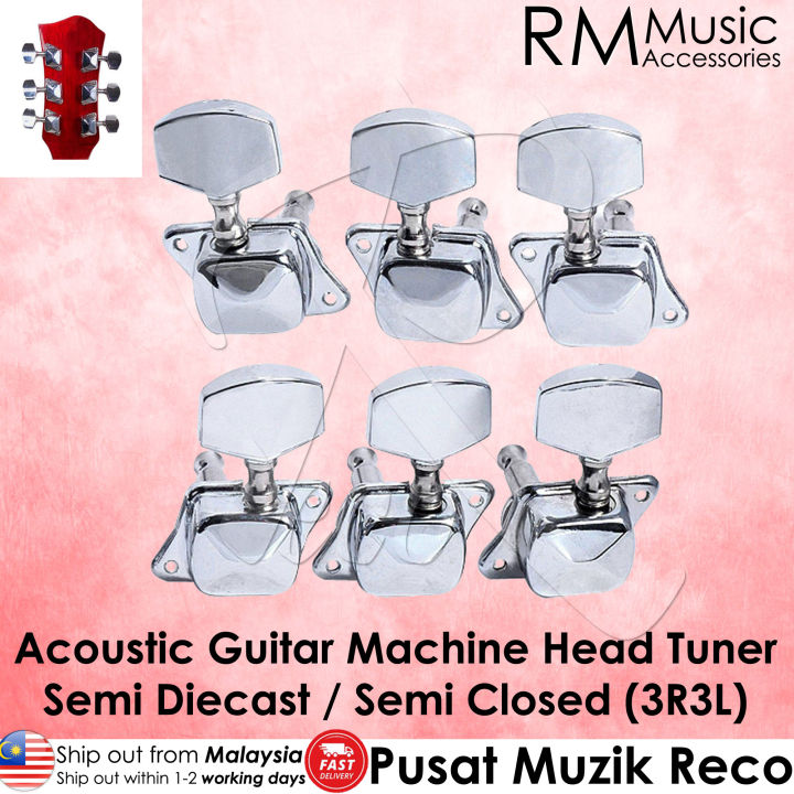 RM Acoustic Guitar Machine Head SET Tuning Peg Tuner Semi Closed Semi
