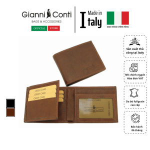 Ví Nam Gập Đôi bằng Da Thật Màu Nâu -Gianni Conti - Sản Xuất Thủ Công Tại Ý_587012-20