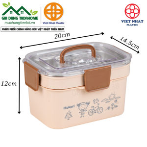Hộp Đựng Cơm 2 Ngăn VIỆT NHẬT HOKORI 6566 Hộp Cơm Giữ Nhiệt Inox Cao Cấp  - TADAHOME