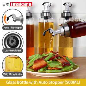 🔥 Imakara Oil / Vinegear / Wine Glass Bottle with Auto Stopper 🔥 With ml Indicator
