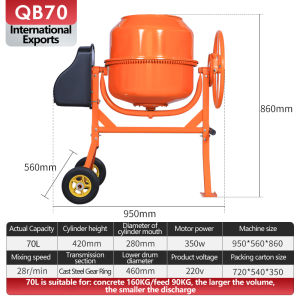 DEKES 160L Electric Concrete Mixer Saturn Half bagger Concrete / Cement Mixer