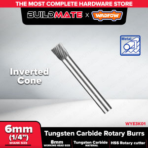 Buildmate x WADFOW Tungsten Carbide Rotary Burrs 6mm/8mm WHT