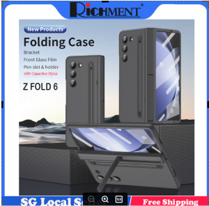 【✅SG Seller✅】RICHMENT for Samsung Galaxy Z Fold 8 ultra Case Fold8 Hinge Coverage Protective with S Pen Holder & Screen Protector & Kickstand Magnetic All-Inclusive Phone Case Full Protection Phone Case
