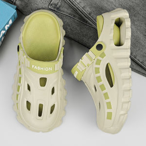 [Free Shipping] 2026 Summer Mecha Style MenS Thick-Soled Height-Increasing Two-Way Wear Sandals Beach Shoes