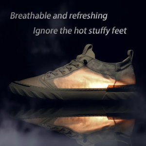 New Ice Silk Umbrella Fabric Mens Shoes for Summer and Autumn Trendy Male Breathable  Durable  Slip-resistant