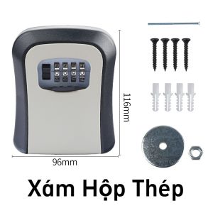 (ChấT LiệU Kim LoạI) HộP KhóA Số/HộP ChìA Khoá/HộP Khoá/HộP SắT Có Khoá Treo TườNg Cho Homestay
