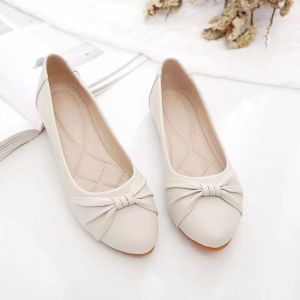Cowhide Soft Sole Loafers 2025 Spring New Model For Mothers Slip-On Pointed Toe Flat Shallow WomenS Shoes