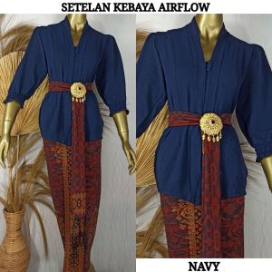 Kanaya - Baju Kebaya SETELAN Kebaya Bali AIRFLOW dan Rok MOSCREFT SELENDANG PANJANG STRAIT Kebaya Bali Modern