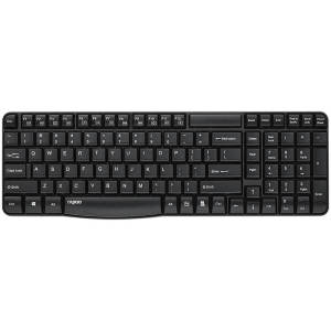 RAPOO E1050 2.4GHz Wireless Keyboard | Full-Size 104 Keys | Spill-Resistant | 12-Month Battery Life | SG Warranty