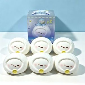 DIVATEN PU Sleeping Dumpling Squeeze Toy Slow Rising Soft Touch Sensory Fidget Toy Fidget Pinch Play Gifts