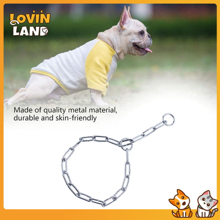 Stainless Steel Dog Collar Adjustable Pet Collar Chain Training Choker