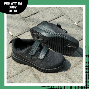 WIJAYA - PRO ATT RA 580V 31-38 / Sepatu Anak-anak / Sepatu Sekolah Anak / Sepatu Hitam Polos / Sepatu Sekolah / Fashion Anak-anak