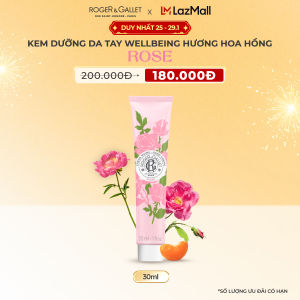 Kem dưỡng da tay Wellbeing hương hoa hồng Roger&Gallet Rose 30ml
