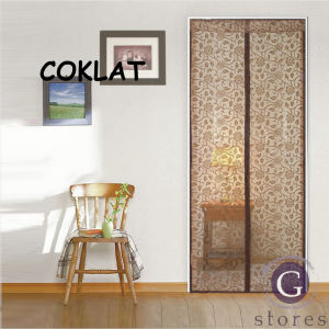 Gorden Magnet Anti Nyamuk Serangga Motif Bunga Tirai Magnet Premium Mesh Anti Nyamuk
