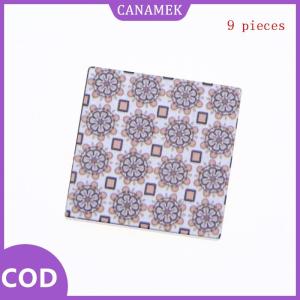 CANAMEK✨ 9 cái nhà bếp phòng khách sàn phụ kiện nội thất 30x30 mét Dollhouse mini mô phỏng hai mặt bằng gỗ ván sàn mô hình