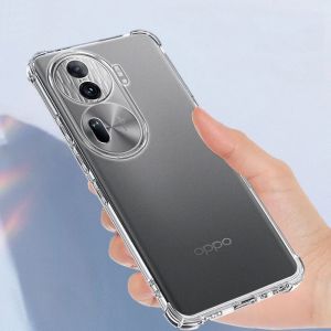Case Oppo Reno 11 Pro 5G Silikon Clear Bening Free Ring Standing Anti Crack Soft Casing Handphone