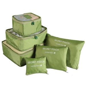 6 in 1 Travel Organizer Storage Bag  Multi Size Waterproof Luggage Packing Cubes Bag Pouch  Home Essential Bag